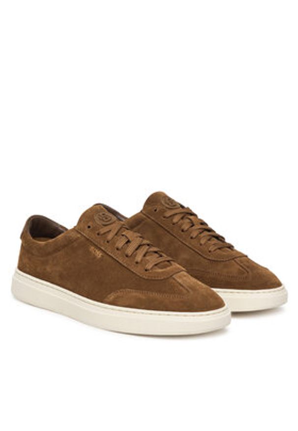BOSS Sneakersy Kieran 50554611 Beżowy. Kolor: beżowy. Materiał: skóra, zamsz