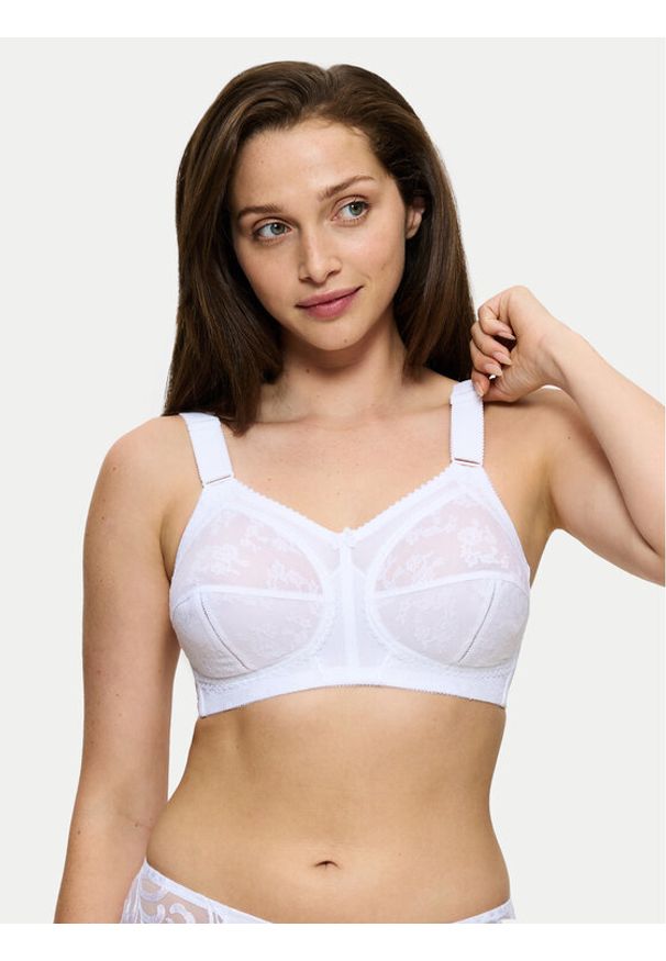 Triumph Biustonosz bezfiszbinowy Doreen 10166213 Biały. Kolor: biały. Materiał: syntetyk