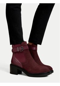 U.S. Polo Assn. Botki CEO-KATERI001W/ELE1 Bordowy. Kolor: czerwony. Materiał: skóra, zamsz #5