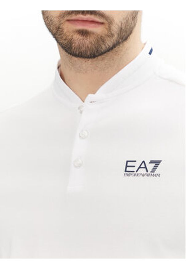 EA7 Emporio Armani Polo 7M000183 AF13511 U0002 Biały Regular Fit. Typ kołnierza: polo. Kolor: biały. Materiał: bawełna