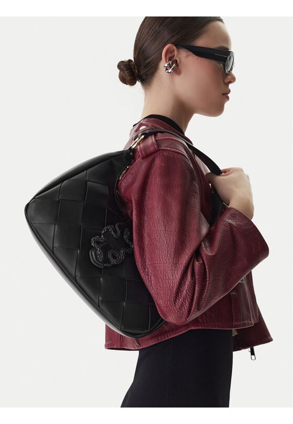 Just Cavalli Torebka 80RA4BM5 ZSD88 Czarny. Kolor: czarny. Materiał: skórzane