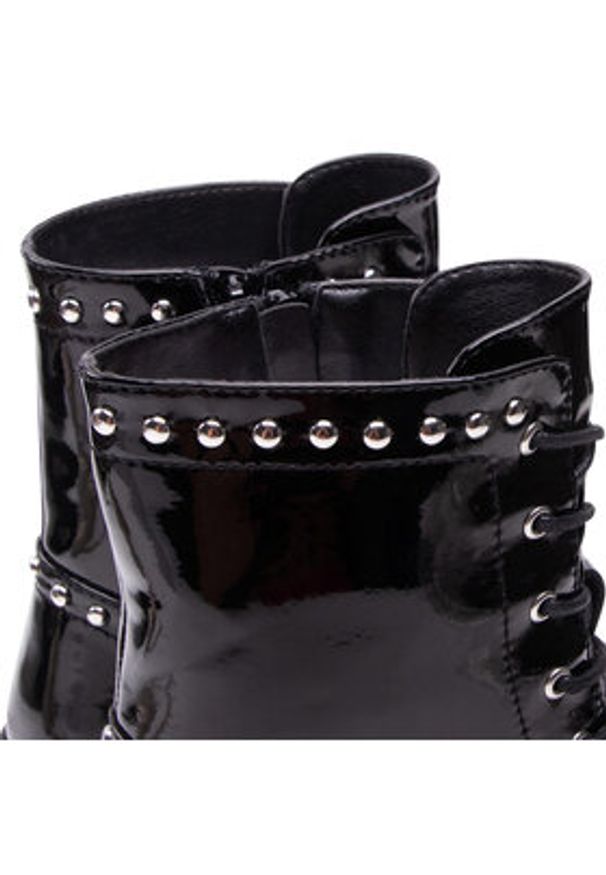 DeeZee Trzewiki WS5667-01 Czarny. Kolor: czarny. Materiał: skóra