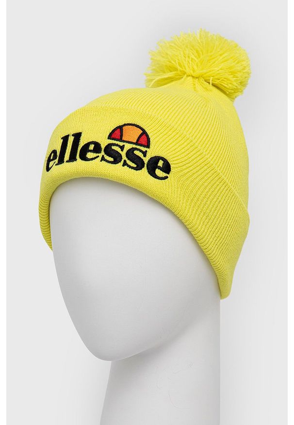 Ellesse Czapka kolor żółty z cienkiej dzianiny. Kolor: żółty. Materiał: dzianina