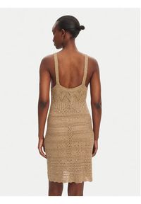 TwinSet - TWINSET Sukienka dzianinowa 251TT3198 Beżowy Slim Fit. Kolor: beżowy. Materiał: wiskoza #3