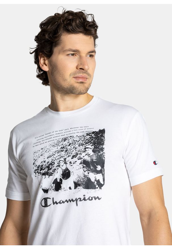 Koszulka męska Champion Athletic Archive Graphic Print Biały. Kolor: biały. Materiał: materiał. Wzór: nadruk