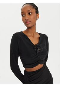 ViCOLO Bluzka US0025 Czarny Slim Fit. Kolor: czarny. Materiał: syntetyk #5