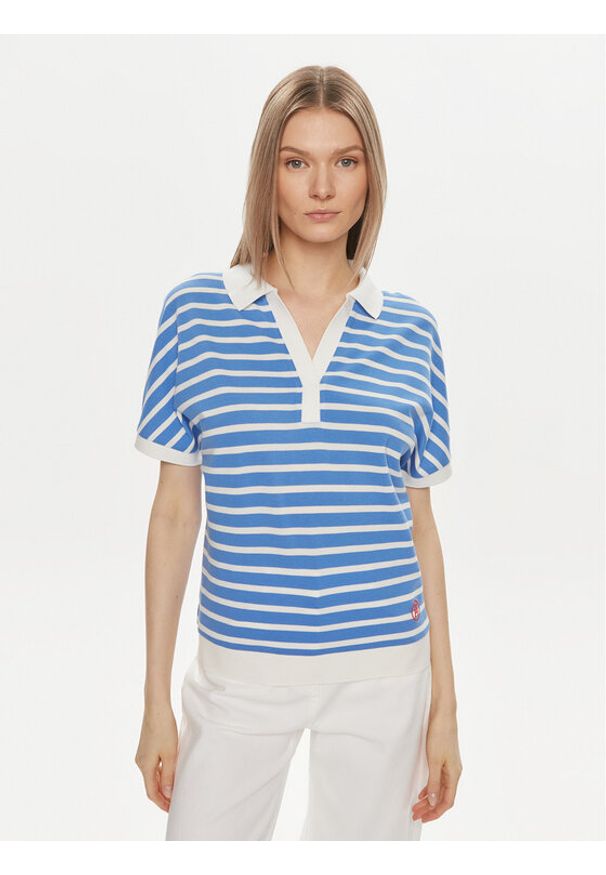 TOMMY HILFIGER - Tommy Hilfiger Polo WW0WW41889 Niebieski Relaxed Fit. Typ kołnierza: polo. Kolor: niebieski. Materiał: bawełna
