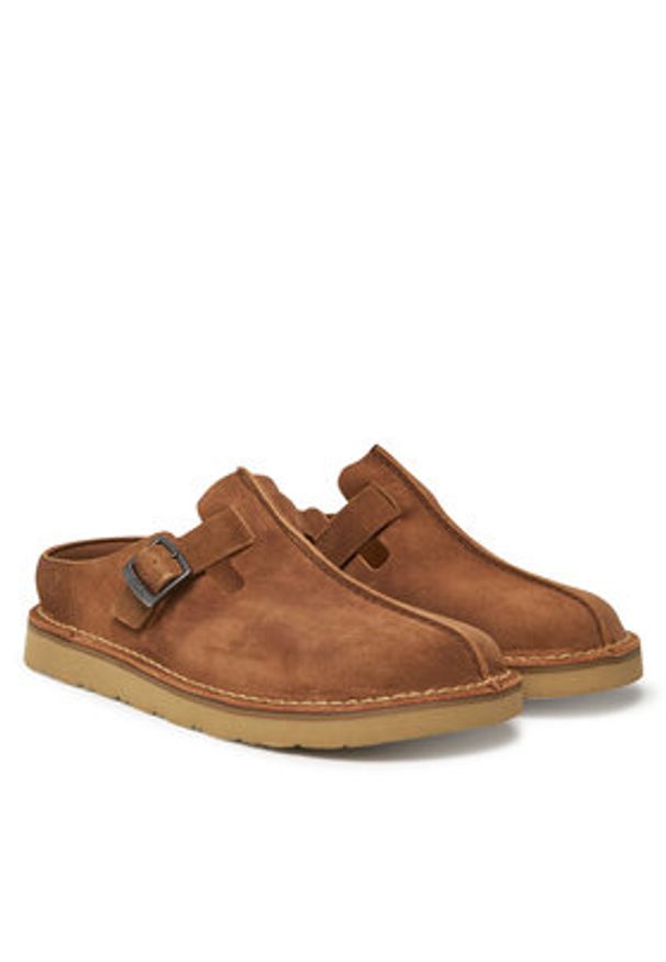 Clarks Klapki Solsbury 26180881 Brązowy. Kolor: brązowy. Materiał: skóra