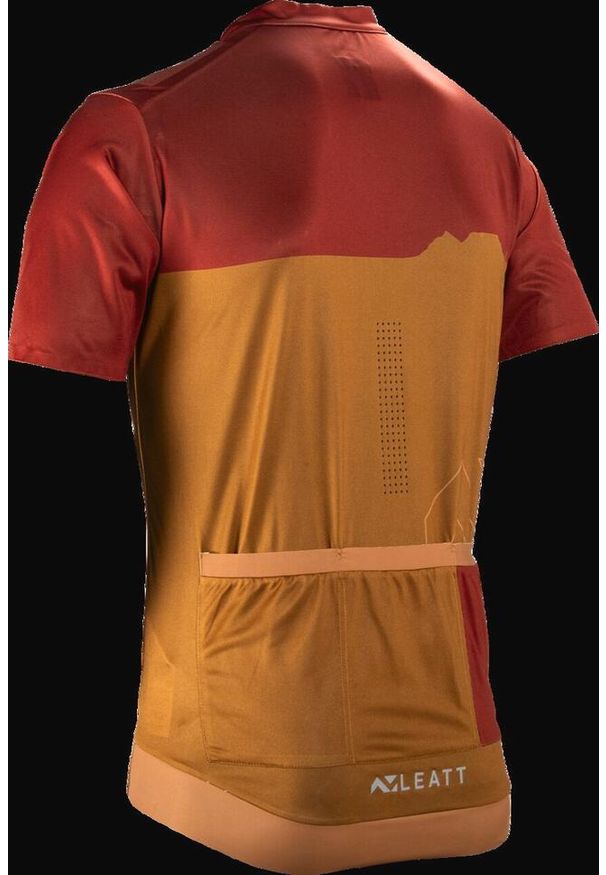 LEATT - Koszulka rowerowa męska Leatt Jersey MTB Trail 3.0. Kolor: czerwony. Materiał: jersey
