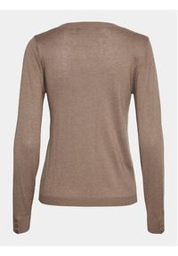Vero Moda Sweter Silky 10268010 Brązowy Regular Fit. Kolor: brązowy. Materiał: syntetyk, wiskoza #5