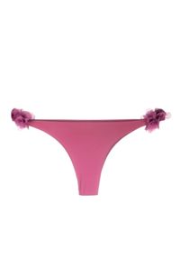 LA REVECHE - Dół od bikini Raspberry. Kolor: różowy, wielokolorowy, fioletowy. Materiał: tkanina, szyfon. Wzór: kwiaty