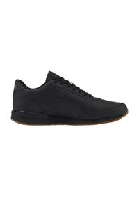 Puma - Męskie Skórzane Buty Treningowe St Runner V3. Kolor: czarny. Materiał: skóra. Sport: turystyka piesza