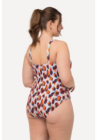 ULLA POPKEN - Damski Kostium kąpielowy nakrapiany wzór wyjmowane miękkie miseczki. Kolekcja: plus size. Kolor: biały, wielokolorowy. Materiał: materiał, elastan, poliamid #2