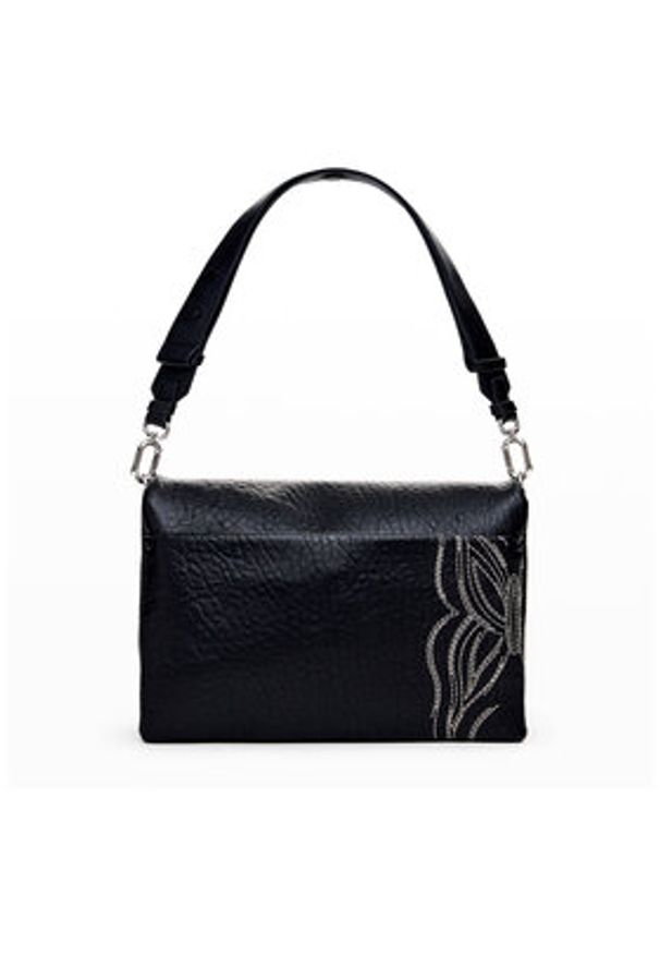 Desigual Torebka 25SAXP84 Czarny. Kolor: czarny. Materiał: skórzane
