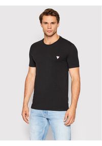 Guess T-Shirt M2YI24 J1311 Czarny Super Slim Fit. Kolor: czarny. Materiał: bawełna