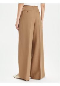 Weekend Max Mara Spodnie materiałowe Diletta 2415131062 Brązowy Wide Leg. Kolor: brązowy. Materiał: len, wiskoza #3