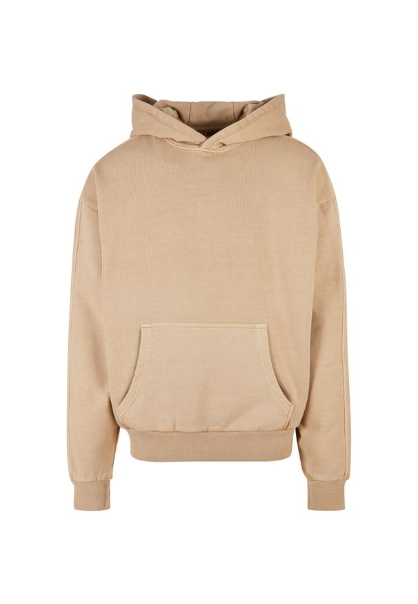 Gruba bluza z kapturem z materiału frotte Urban Classics. Typ kołnierza: kaptur. Kolor: beżowy. Materiał: materiał