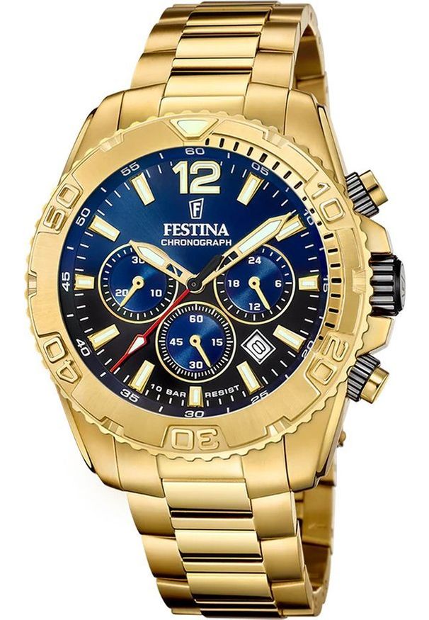 Zegarek męski Festina F20684-2 złoty. Kolor: złoty