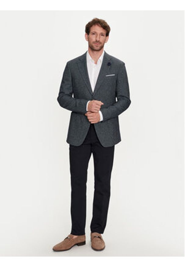JOOP! Marynarka 17 JB-11Four 30042864 Niebieski Modern Fit. Kolor: niebieski. Materiał: bawełna