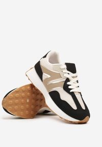 Born2be - Czarne Sneakersy z Geometrycznym Wzorem Rilestra. Okazja: na co dzień, na spacer. Kolor: czarny. Materiał: jeans. Wzór: geometria. Sport: turystyka piesza #6