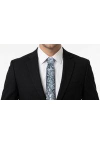 Męski Krawat - Chattier - Zimne Odcienie Zieleni i Srebra. Kolor: zielony. Materiał: tkanina. Styl: elegancki, klasyczny, wizytowy #5