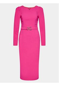 Nissa Sukienka koktajlowa RZ14405 Różowy Slim Fit. Kolor: różowy. Materiał: syntetyk. Styl: wizytowy #6