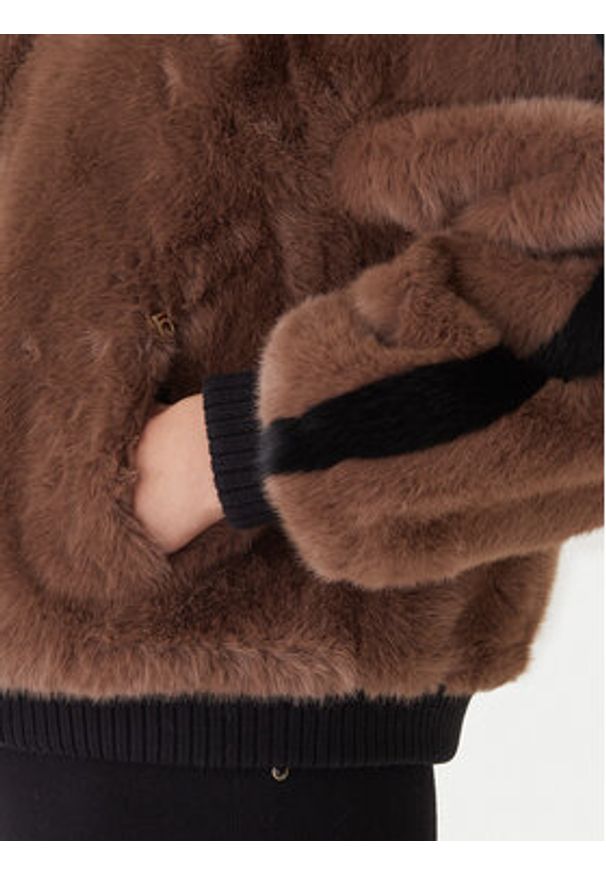 LOLA CASADEMUNT Kurtka przejściowa LF2501014 Brązowy Regular Fit. Kolor: brązowy. Materiał: syntetyk