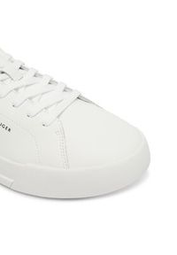 TOMMY HILFIGER - Tommy Hilfiger Sneakersy Th Court Lth Detail Ess FM0FM05367 Biały. Kolor: biały. Materiał: skóra #11