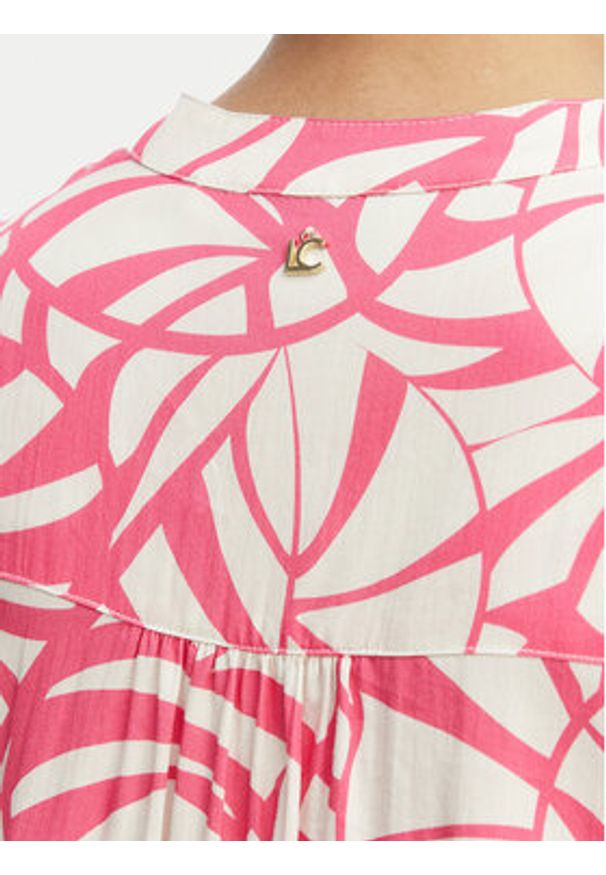 LOLA CASADEMUNT Sukienka letnia LS2616141 Różowy jasny Relaxed Fit. Kolor: różowy. Materiał: bawełna. Sezon: lato