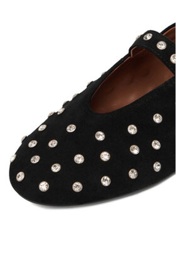 Eva Minge Baleriny EO-NALA-249060-51 Czarny. Kolor: czarny. Materiał: zamsz, skóra