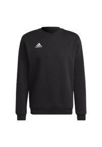 Adidas - Bluza adidas Entrada 22. Kolor: czarny. Materiał: bawełna, poliester, materiał. Sport: piłka nożna, fitness