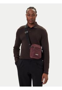 Calvin Klein Saszetka Sleek Reporter LV04D3180G Bordowy. Kolor: czerwony. Materiał: materiał #1