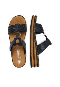 Rieker Klapki 629K9-14 Granatowy. Kolor: niebieski. Materiał: syntetyk #7