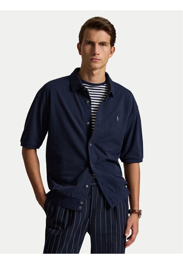 Polo Ralph Lauren Koszula 710B18514003 Granatowy Regular Fit. Typ kołnierza: polo. Kolor: niebieski. Materiał: bawełna