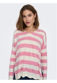 only - ONLY Sweter 15219642 Różowy Regular Fit. Kolor: różowy. Materiał: syntetyk #3