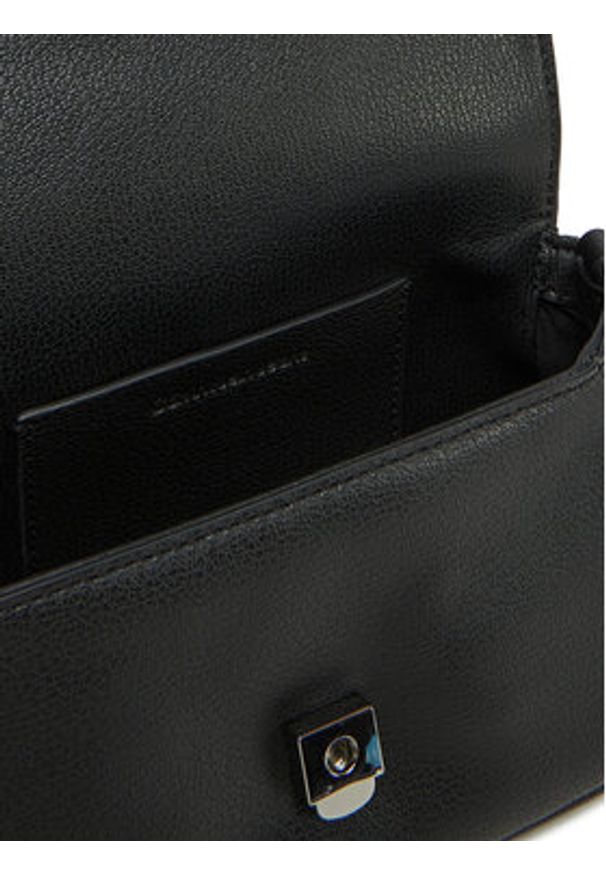 Calvin Klein Jeans Torebka Minimal Monogram Shoulder Bag20 LV04K3134G Czarny. Kolor: czarny. Materiał: skórzane
