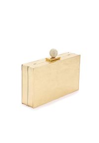 SOPHIA WEBSTER - Złota torebka Clara. Kolor: złoty. Wzór: aplikacja. Rodzaj torebki: do ręki #4
