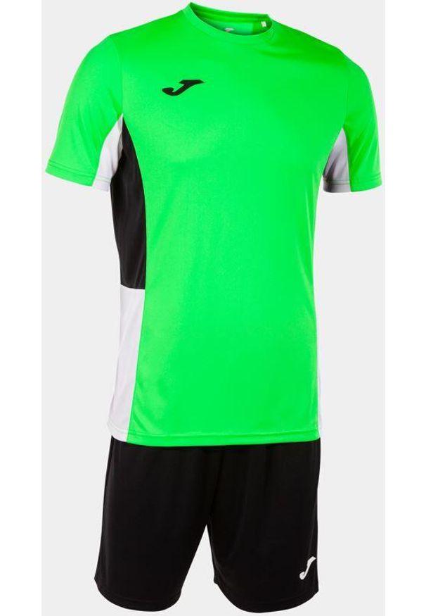 Zestaw Sportowy Joma Danubio II 2XL - Fluorescencyjny Zielony/Czarny. Kolor: niebieski, czarny, wielokolorowy. Materiał: poliester. Sport: piłka nożna