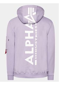 Alpha Industries Bluza Back Print 178318 Fioletowy Regular Fit. Kolor: fioletowy. Materiał: bawełna. Wzór: nadruk