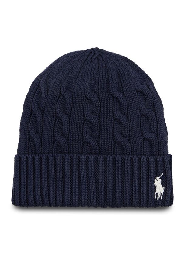 Polo Ralph Lauren Czapka 455954637002 Granatowy. Kolor: niebieski. Materiał: materiał, bawełna