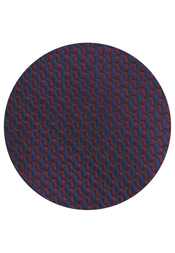 Krawat Męski - Angelo di Monti - Bordo z Granatem, Mikrowzór. Kolor: czerwony. Materiał: tkanina. Styl: elegancki, wizytowy