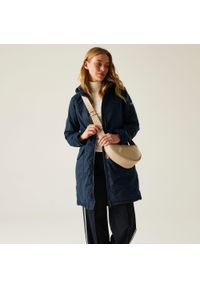 Kurtka przeciwdeszczowa z kapturem damska Regatta Romine II. Typ kołnierza: kaptur. Kolor: niebieski. Sezon: zima #1