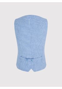 Pako Lorente - PAKO LORENTE – Jednorzędowa kamizelka męska w drobną kratę. Materiał: bawełna, poliester, elastan #8