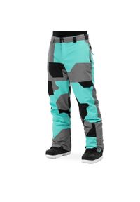 SIROKO - Męskie spodnie snowboardowe Sporty zimowe Siroko Sleet. Kolor: szary, niebieski, wielokolorowy. Sezon: zima. Sport: snowboard #1