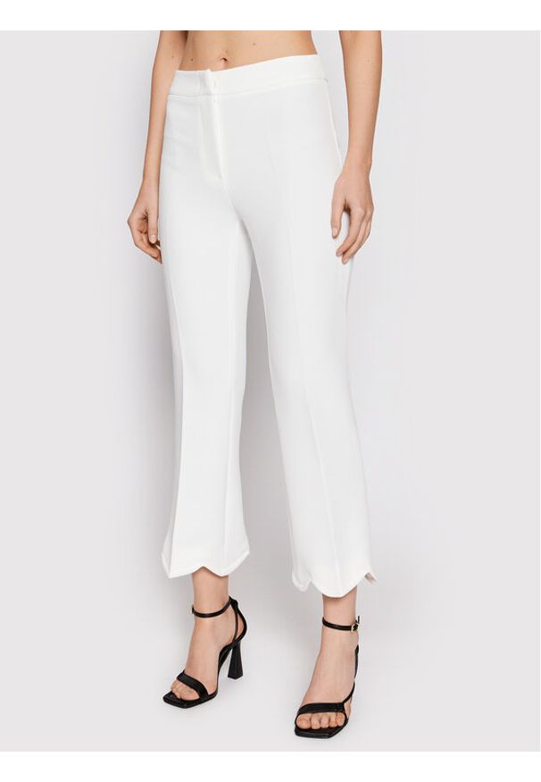 Babylon Spodnie materiałowe P_MF0602 Biały Regular Fit. Kolor: biały. Materiał: materiał, syntetyk