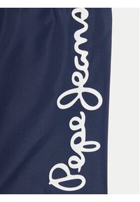 Pepe Jeans Szorty kąpielowe Logo Swimshort PBB10329 Granatowy Regular Fit. Kolor: niebieski. Materiał: syntetyk #3
