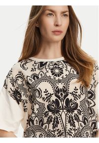 Weekend Max Mara T-Shirt Pampas 2515941082 Beżowy Relaxed Fit. Kolor: beżowy. Materiał: bawełna