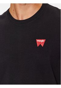 Wrangler T-Shirt Sign Off 112341125 Czarny Regular Fit. Kolor: czarny. Materiał: bawełna #2