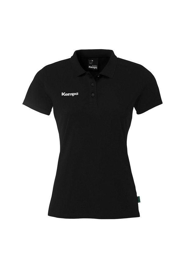 KEMPA - Damska koszulka polo Kempa Classic. Typ kołnierza: polo. Kolor: czarny, biały, wielokolorowy. Wzór: haft, napisy