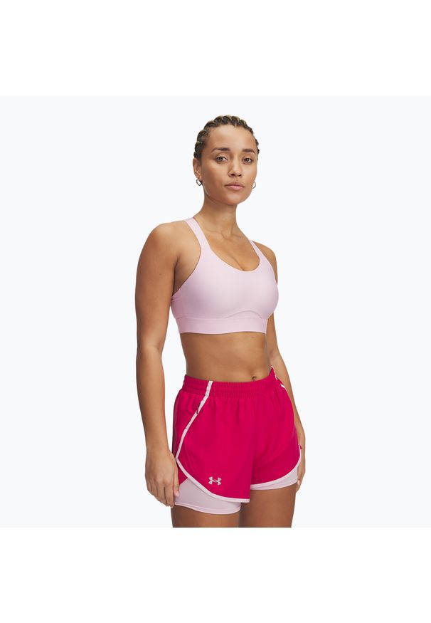 Biustonosz treningowy Under Armour Infinity High Strappy. Kolor: różowy. Sport: fitness